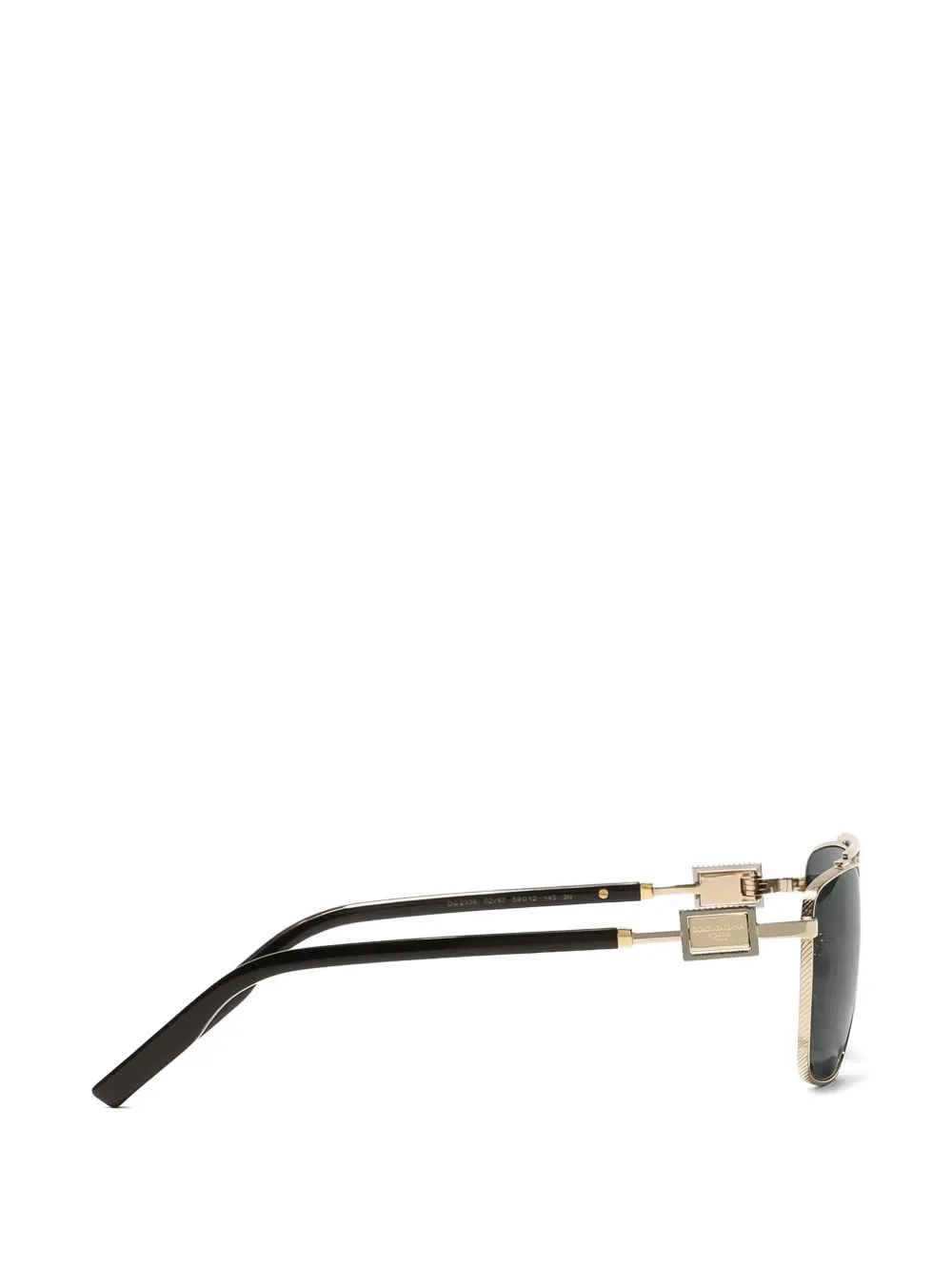 Dolce & Gabbana Eyewear Zonnebril met metalen plakkaat Goud