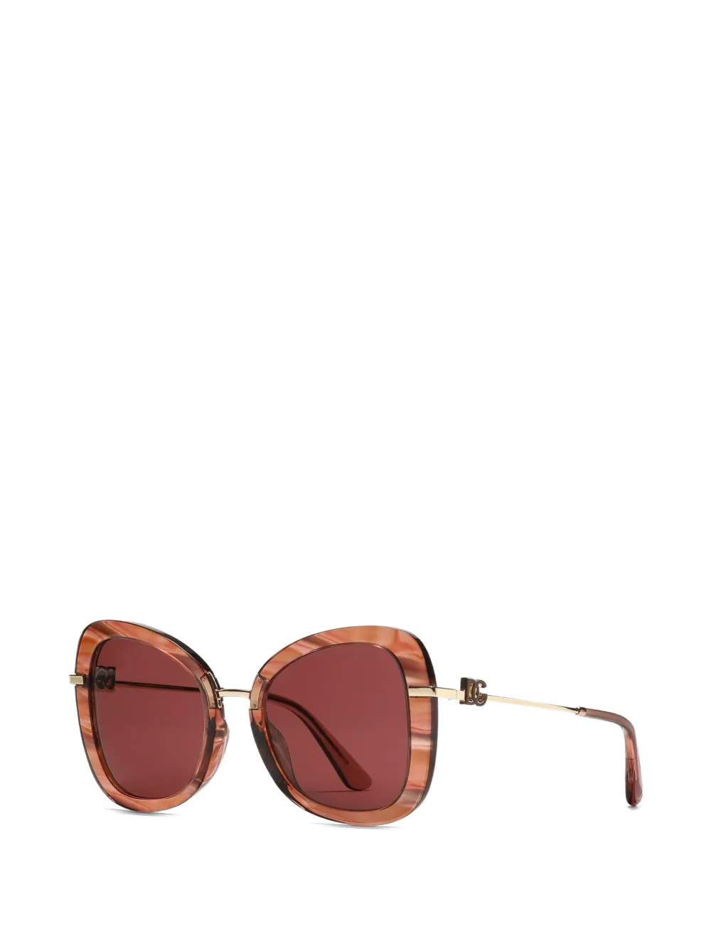 Dolce & Gabbana Eyewear Zonnebril met oversized montuur Bruin