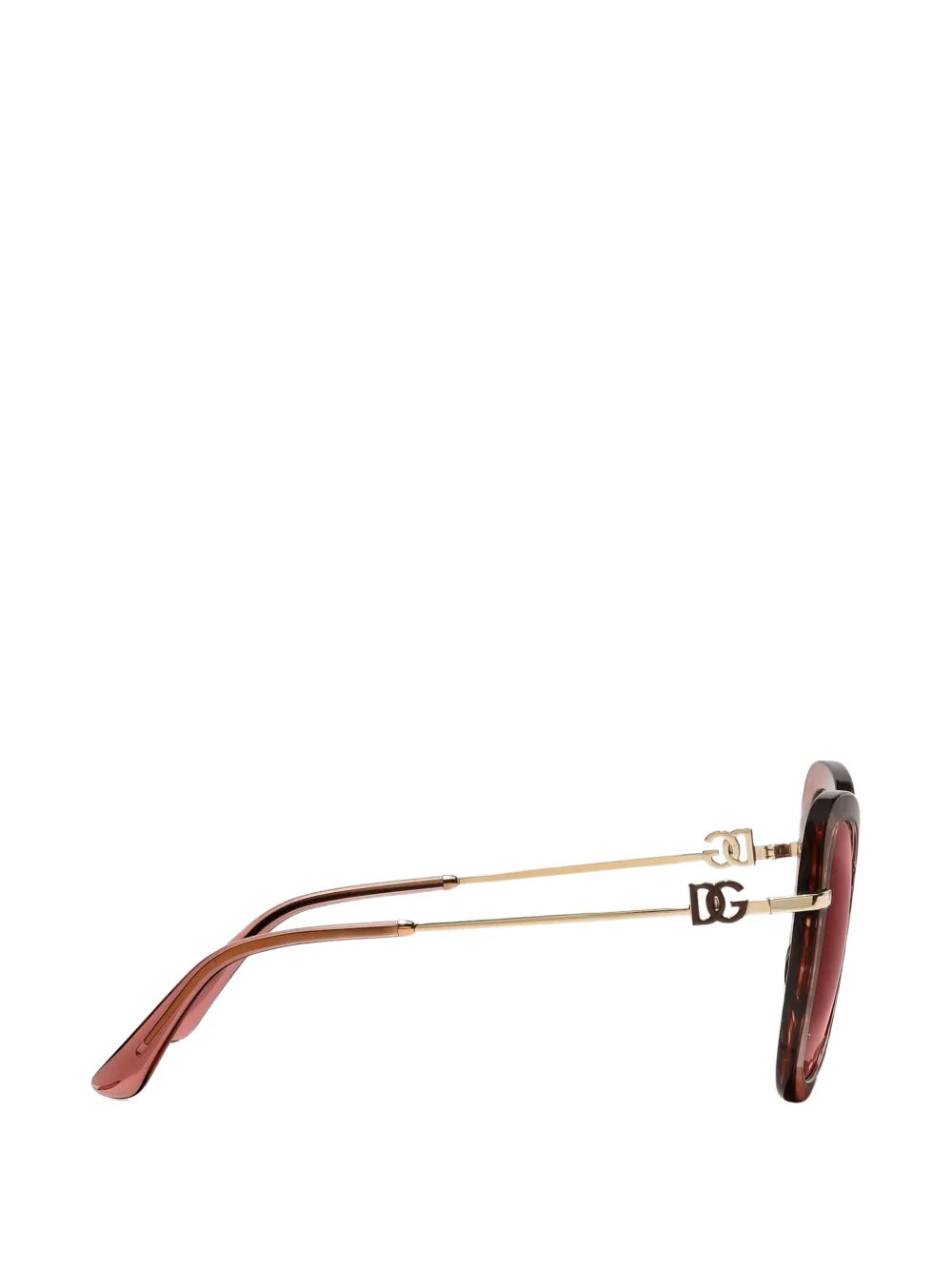 Dolce & Gabbana Eyewear Zonnebril met oversized montuur Bruin