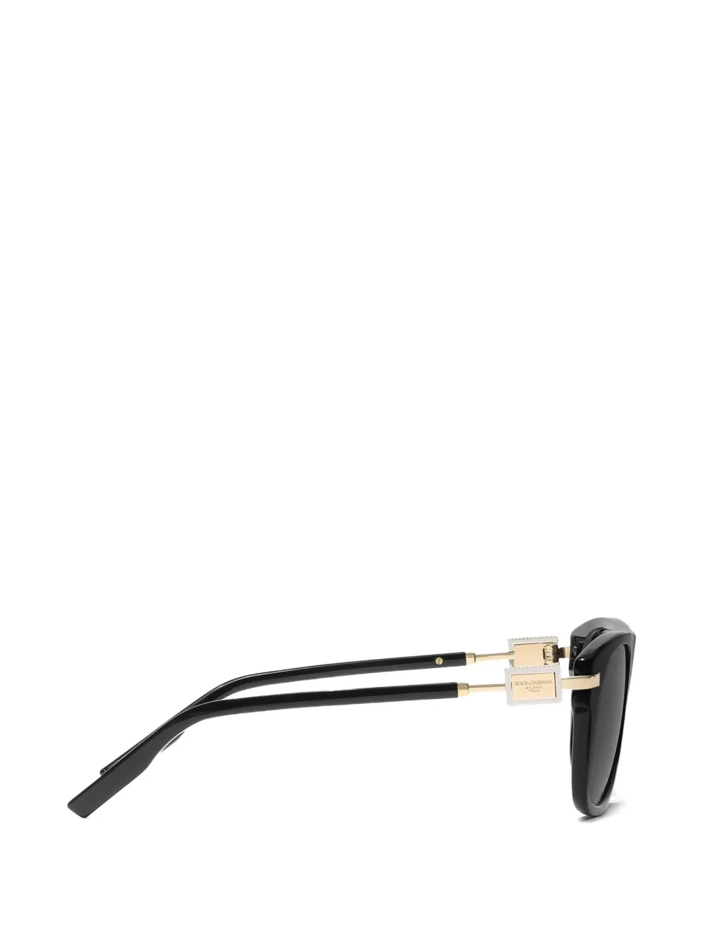 Dolce & Gabbana Eyewear Zonnebril met metalen plakkaat Zwart