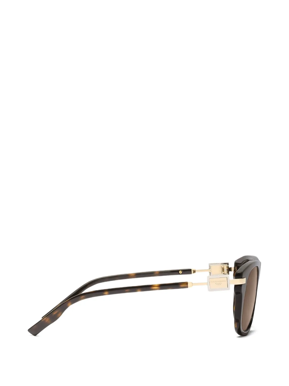 Dolce & Gabbana Eyewear Zonnebril met metalen plakkaat Bruin