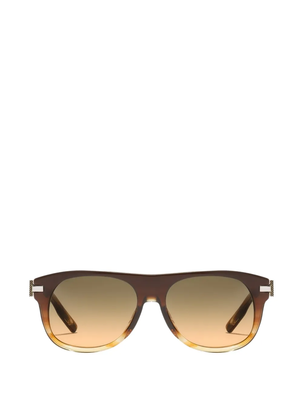 Dolce & Gabbana Eyewear metal plaque sunglasses - Marrone