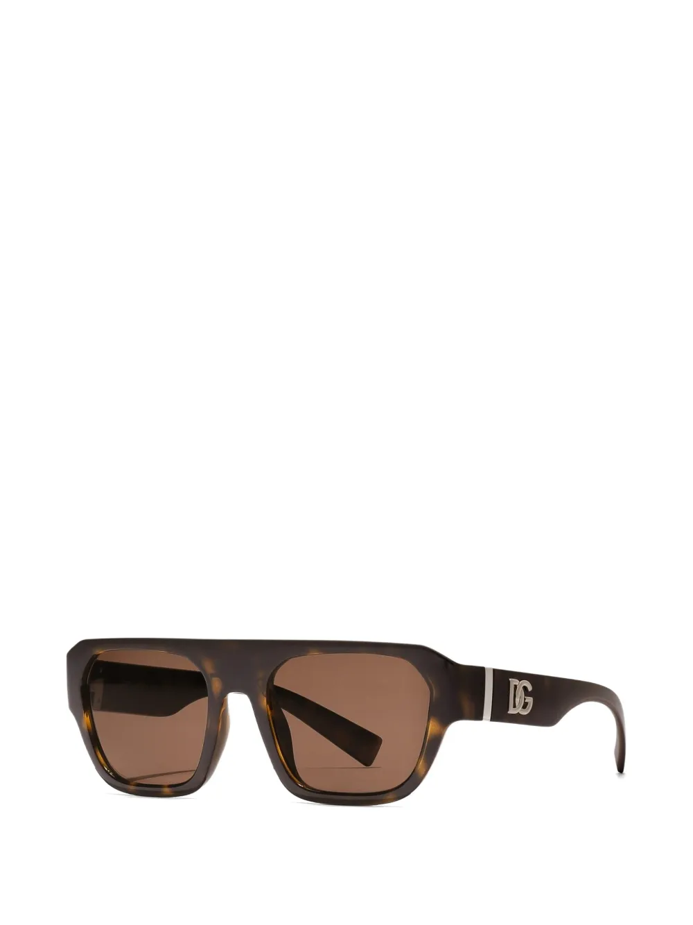 Dolce & Gabbana Eyewear DG Crossed zonnebril met logo Bruin