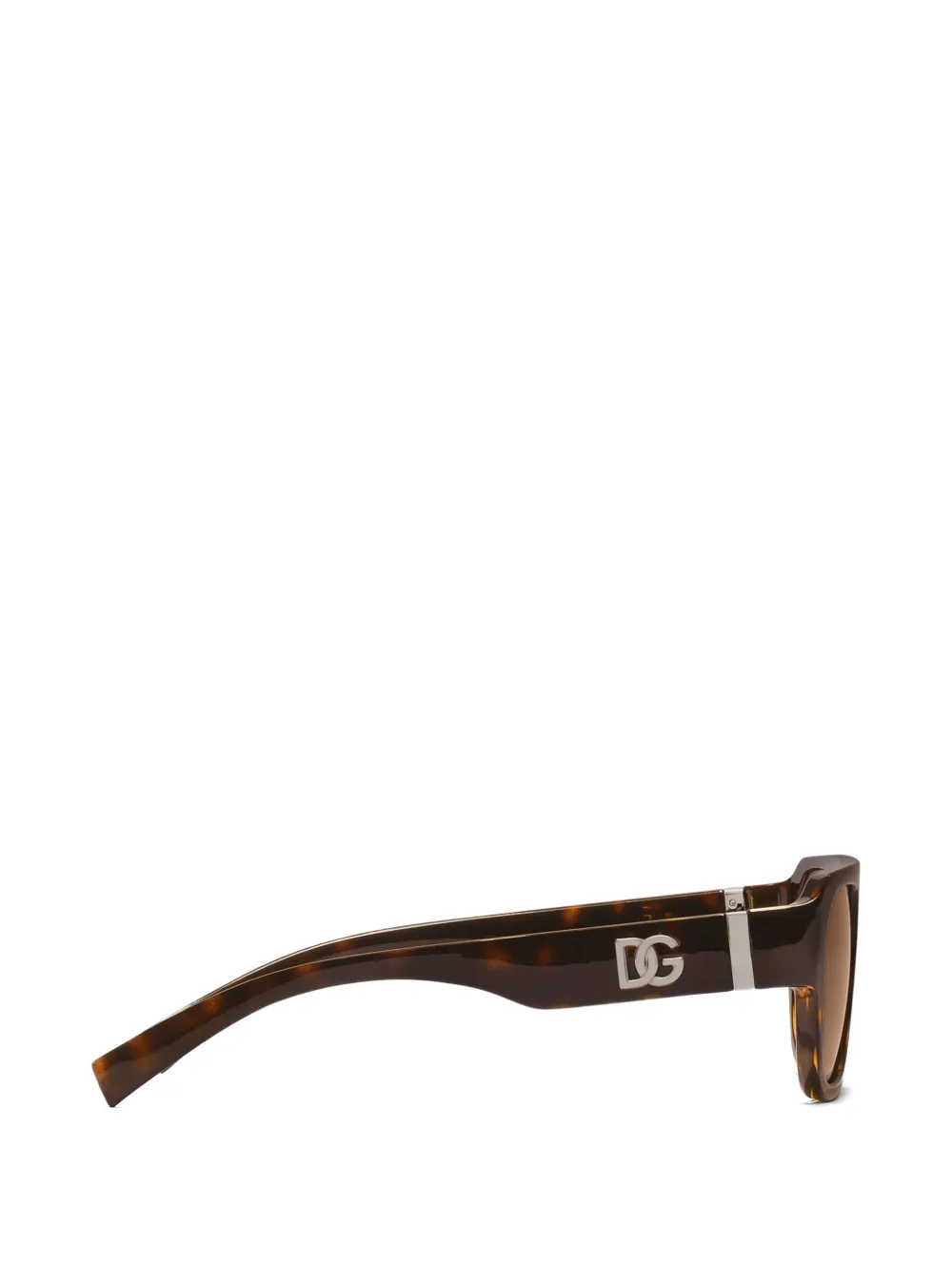 Dolce & Gabbana Eyewear DG Crossed zonnebril met logo Bruin