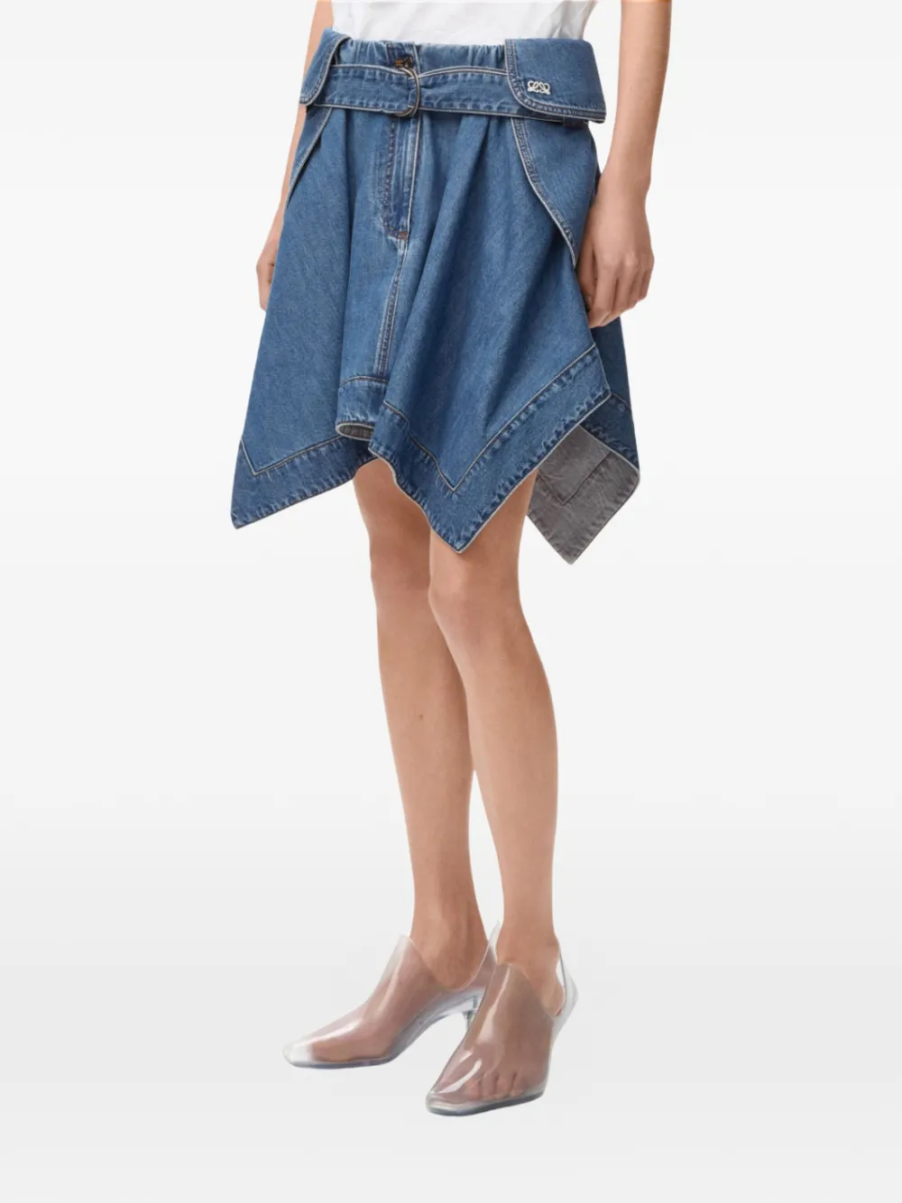  Loewe Belted Cargo Mini Skirt - Blue 