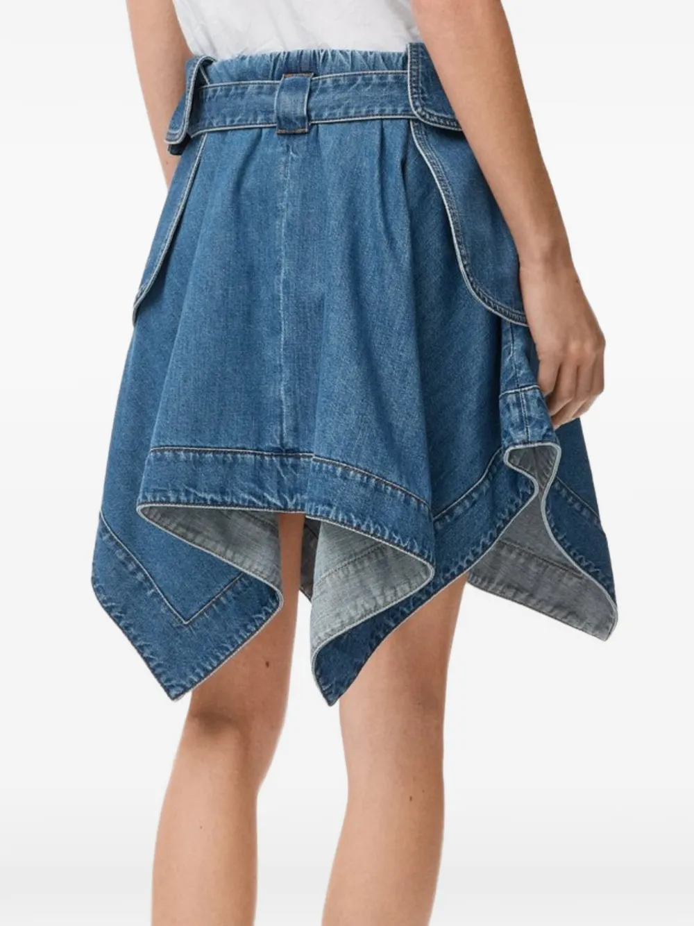 Loewe Cargo Skirt in Denim in Blue, view 4