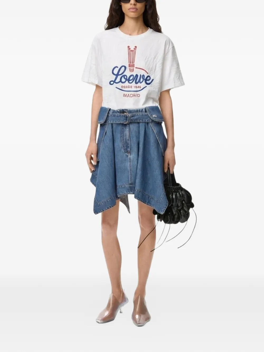  Loewe Belted Cargo Mini Skirt - Blue 