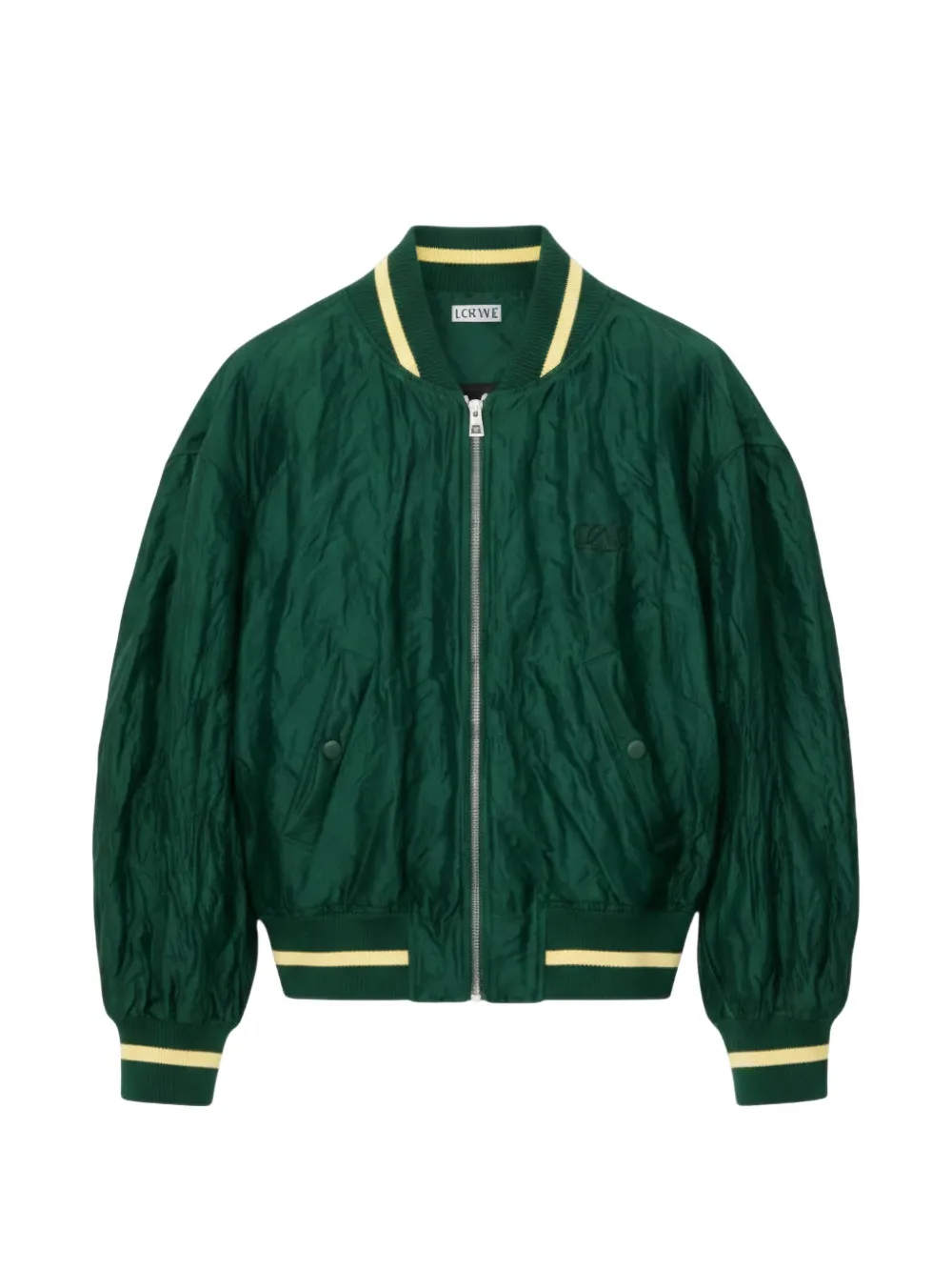 LOEWE crinkled bomber jacket - Grün