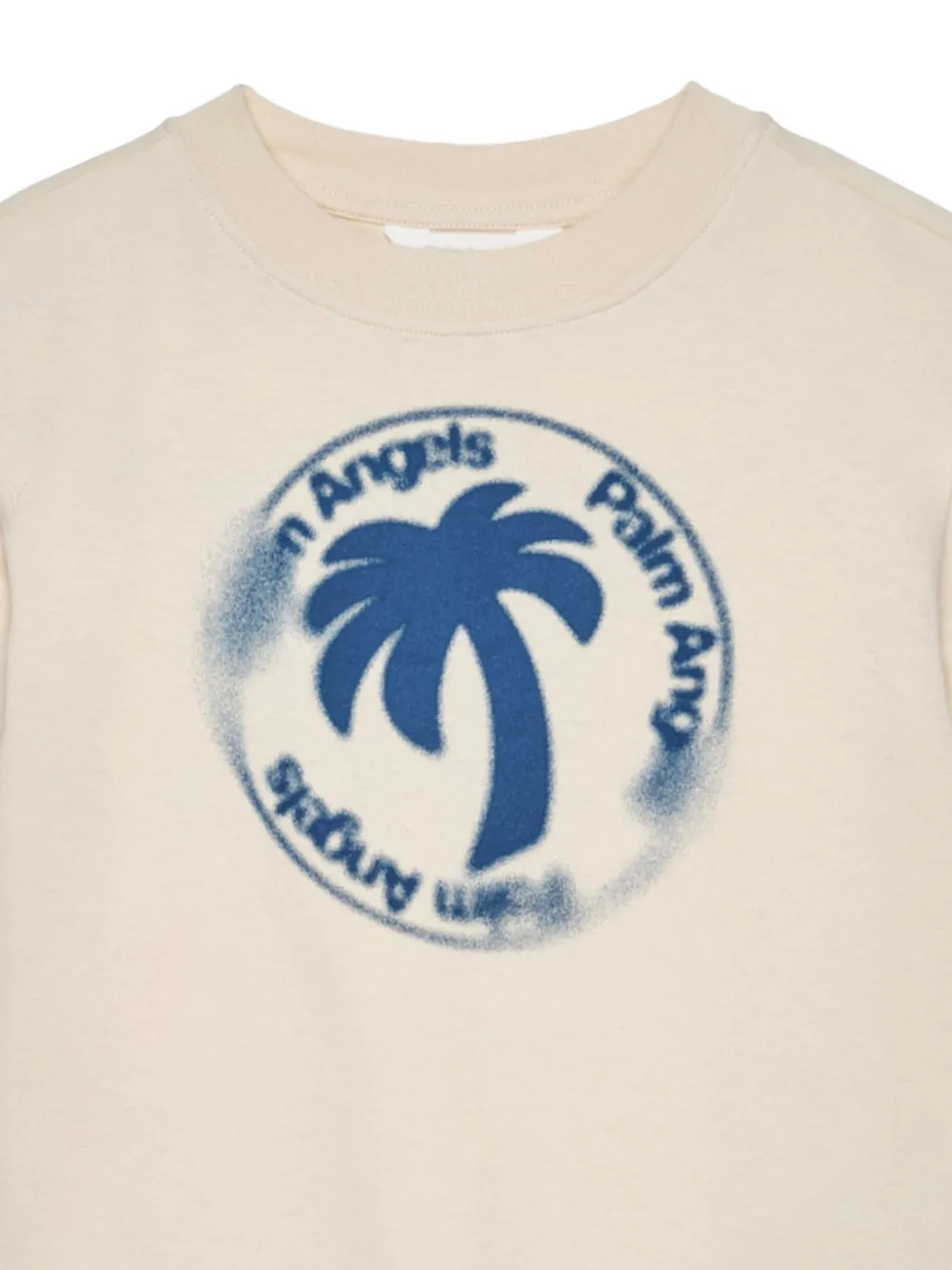 Palm Angels Kids T-shirt met palmboomprint Beige