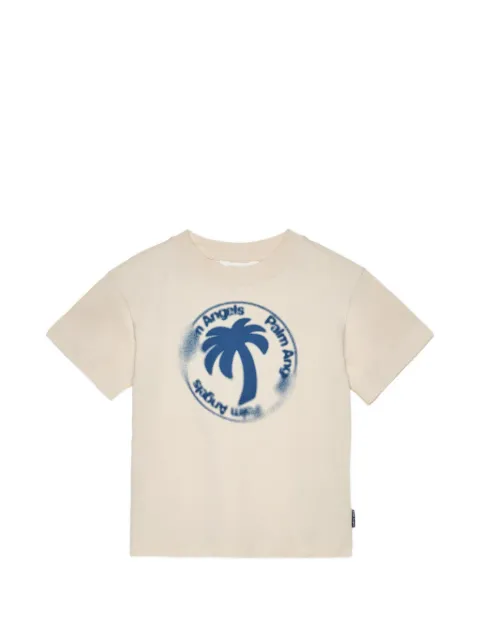 Palm Angels Kids playera con estampado de palmeras