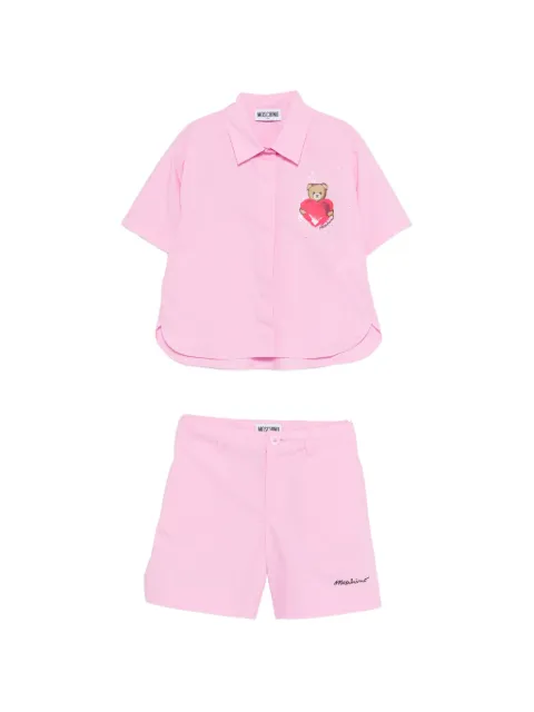 Moschino Kids conjunto de camisa y pantalones cortos con estampado Teddy Bear