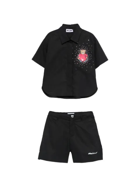 Moschino Kids embellished shirt and shorts set