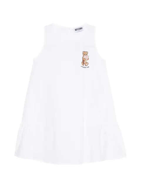 Moschino Kids vestido con volantes y estampado de osos