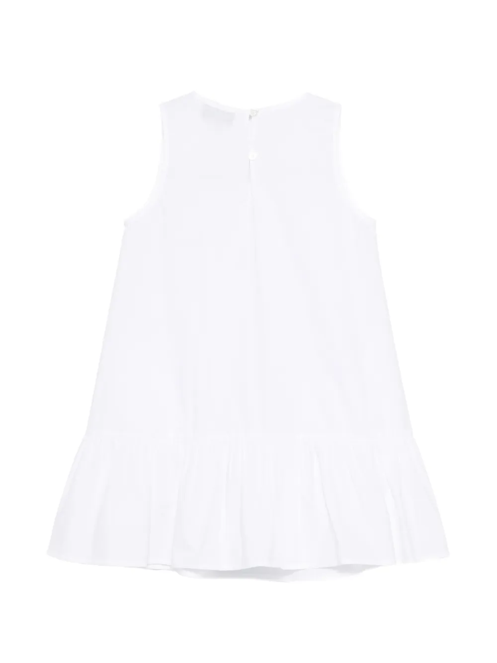 Moschino Kids Jurk met beerprint en ruches Wit