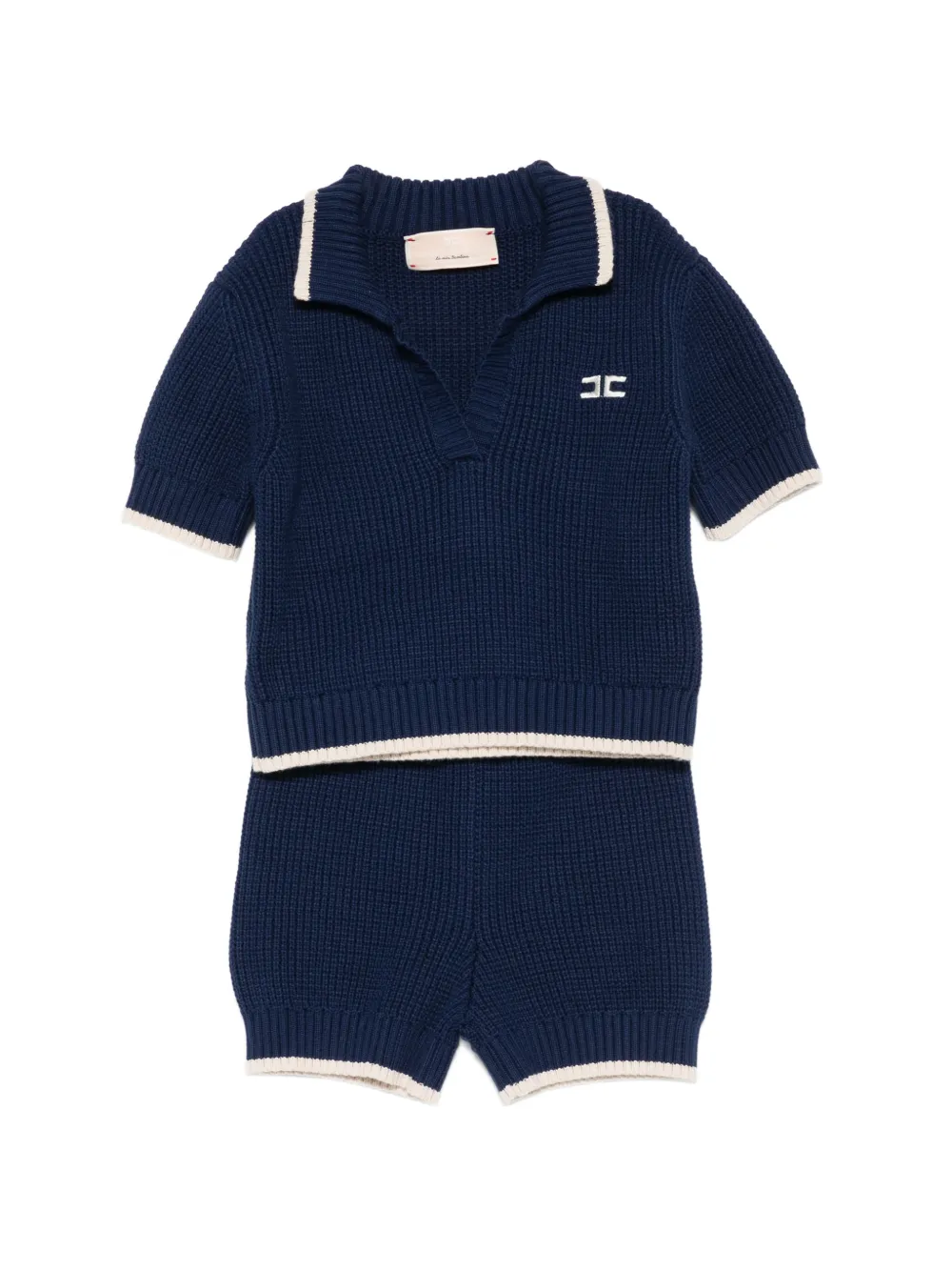 Elisabetta Franchi La Mia Bambina knitted shorts set (set of two) - Blau