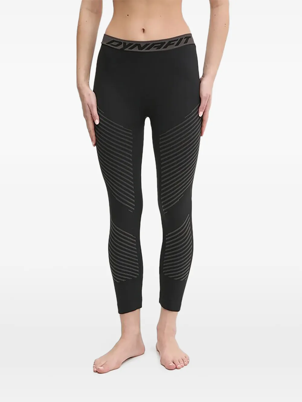 DYNAFIT striped leggings - Nero