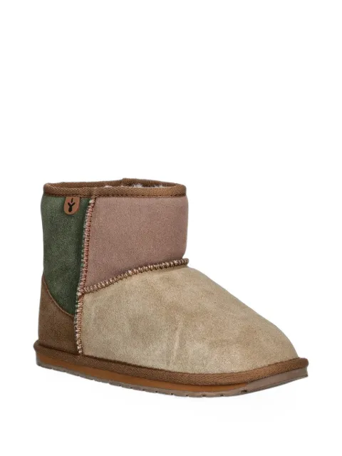 EMU AUSTRALIA Stivaletti Wallaby mini in pelle scamosciata con design patchwork