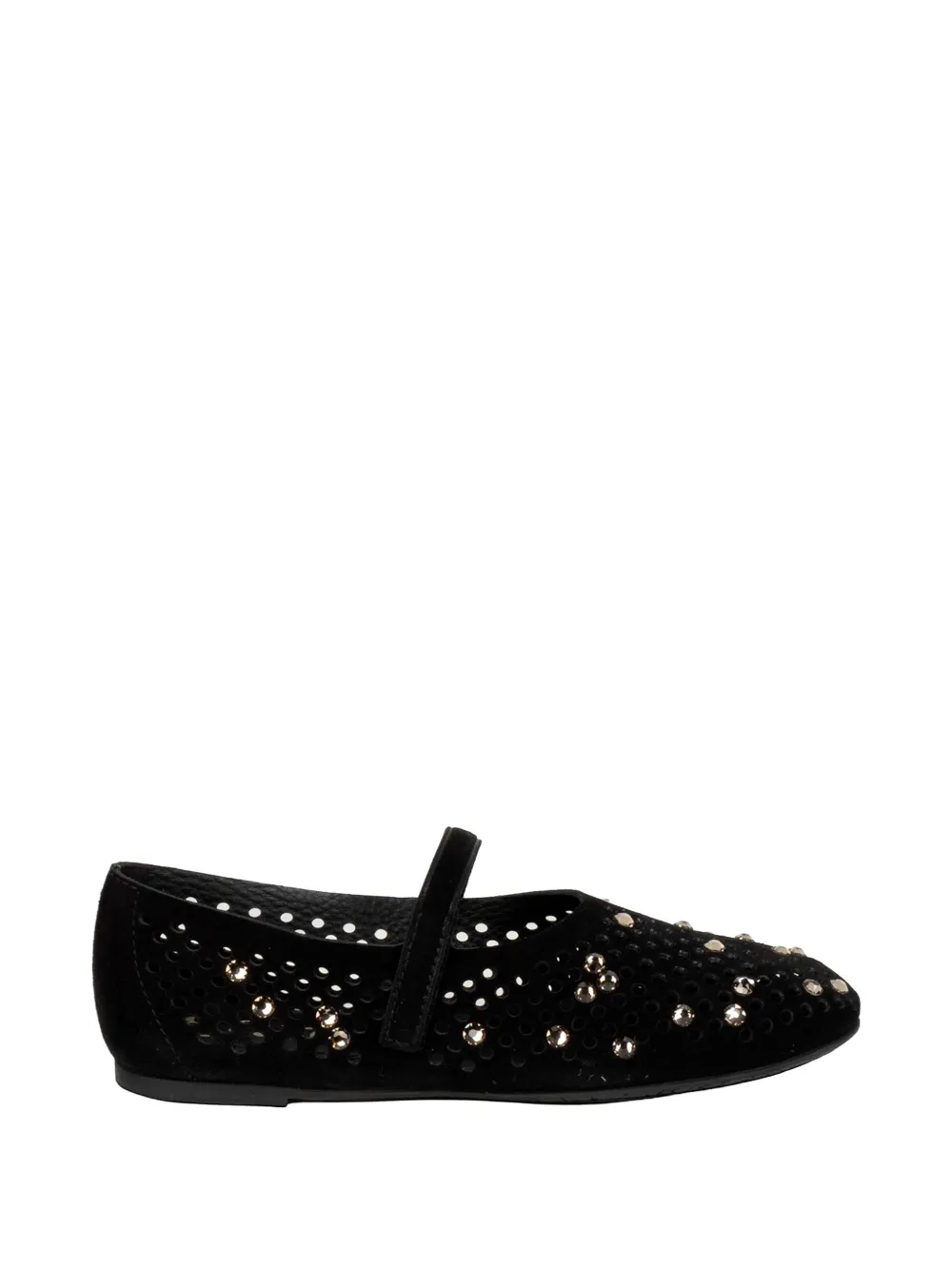 Pedro Garcia perforated embellished flats - Nero