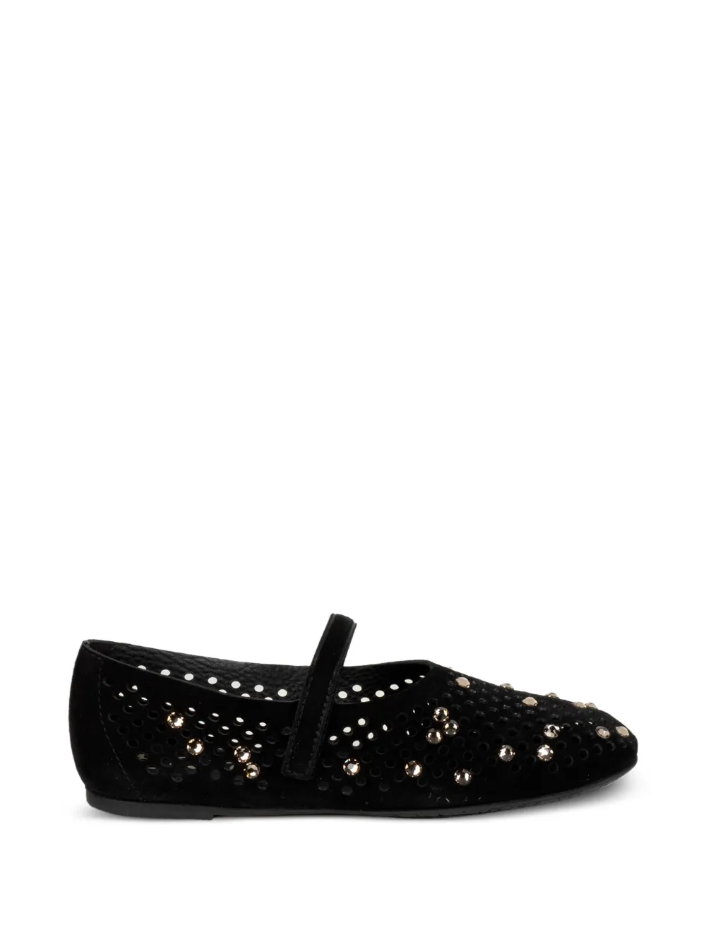 Pedro Garcia perforated embellished flats - Nero