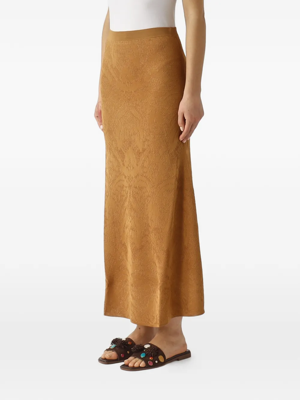 TWINSET Rok met bloemenjacquard Beige
