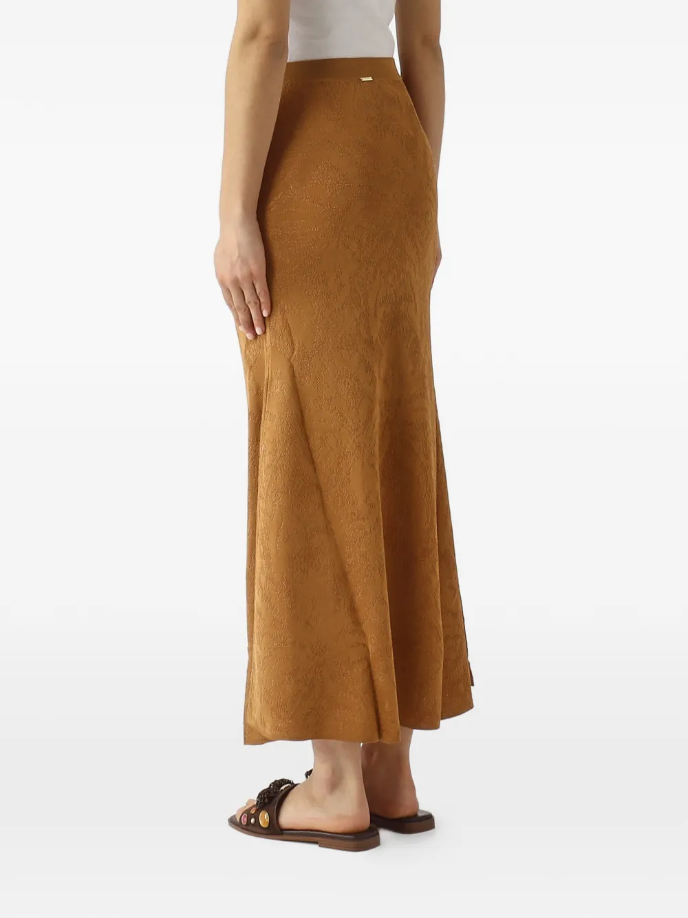 TWINSET Rok met bloemenjacquard Beige