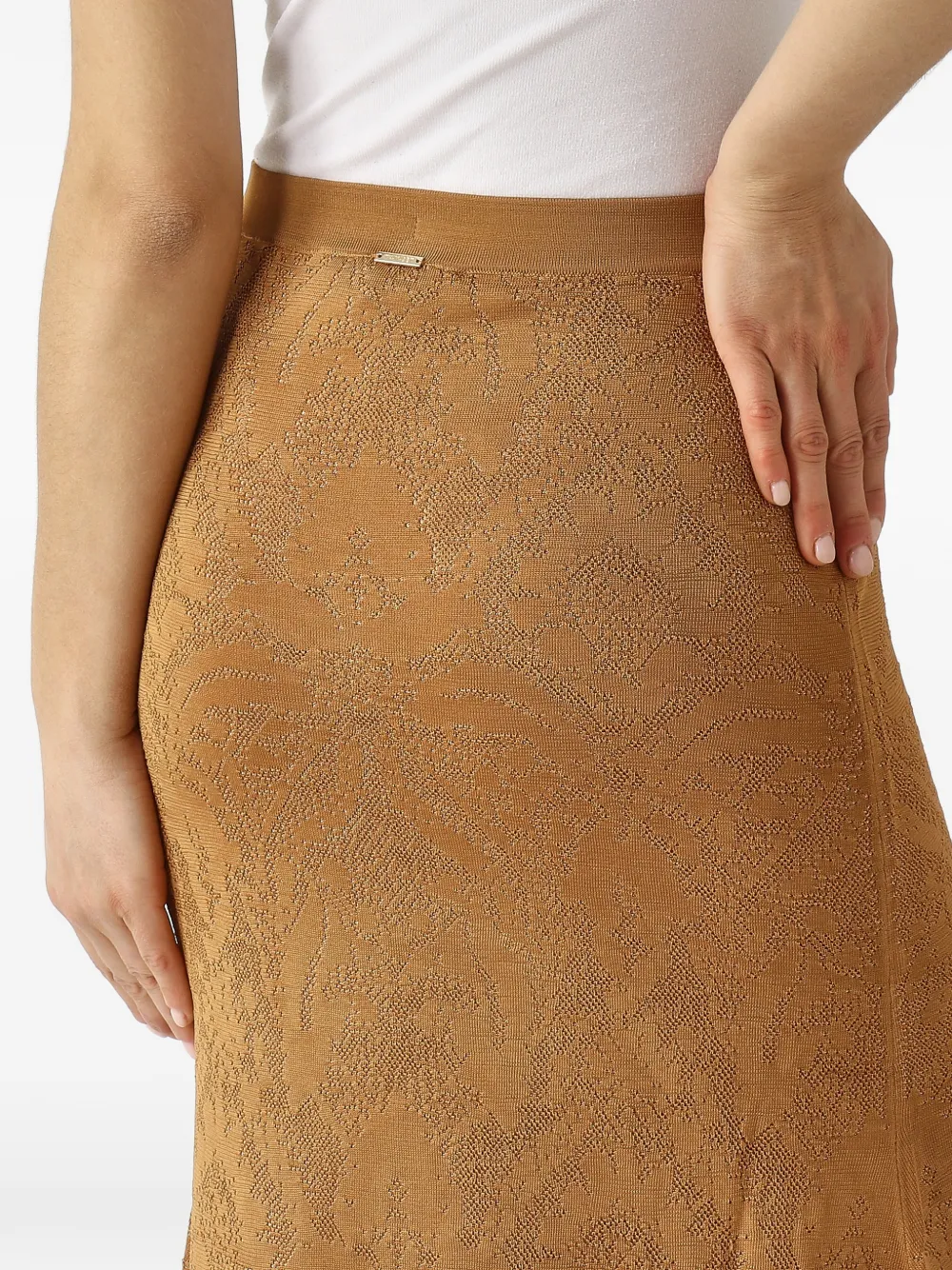 TWINSET Rok met bloemenjacquard Beige