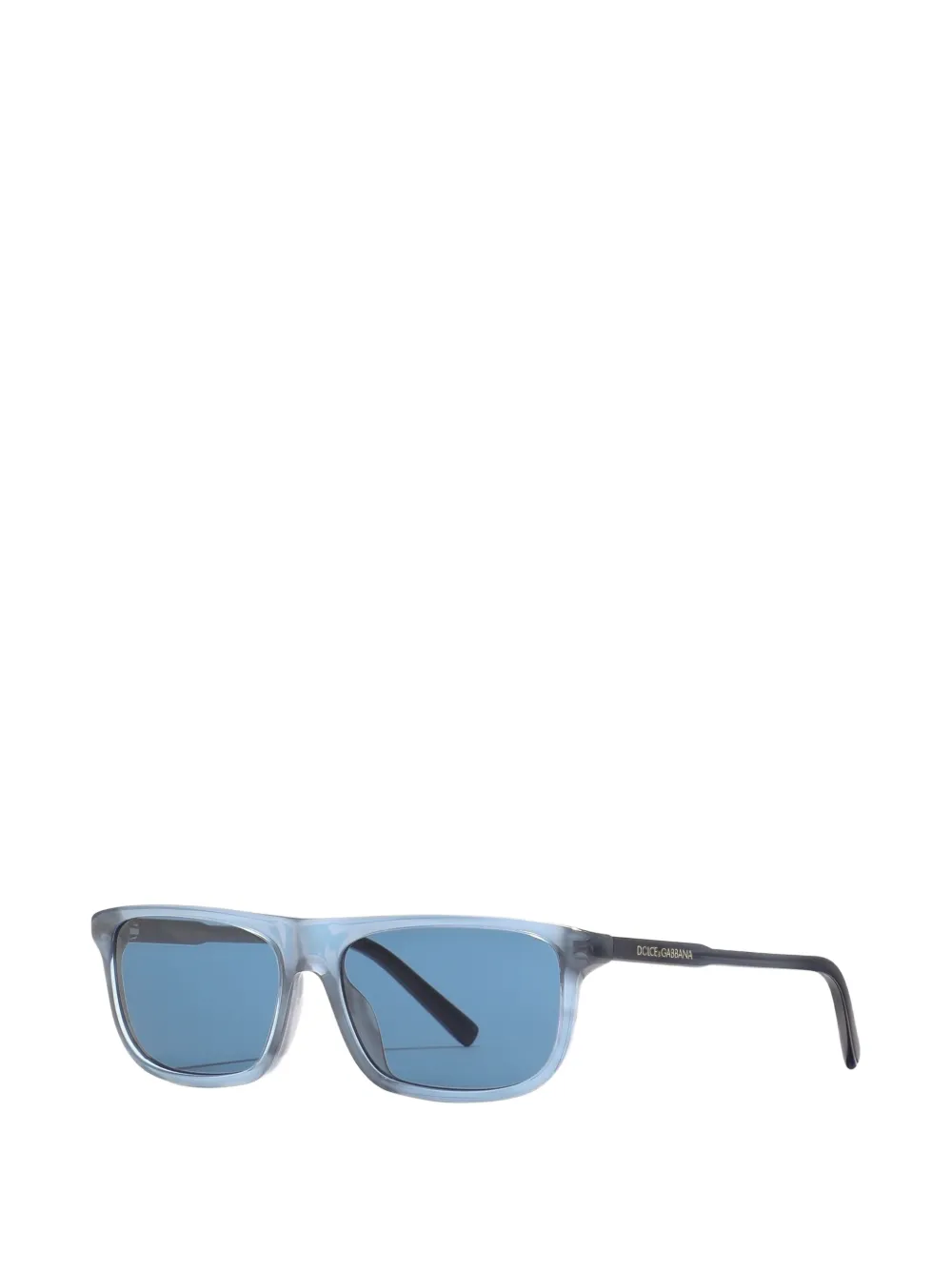 Dolce & Gabbana Kids Zonnebril met rechthoekig montuur Blauw