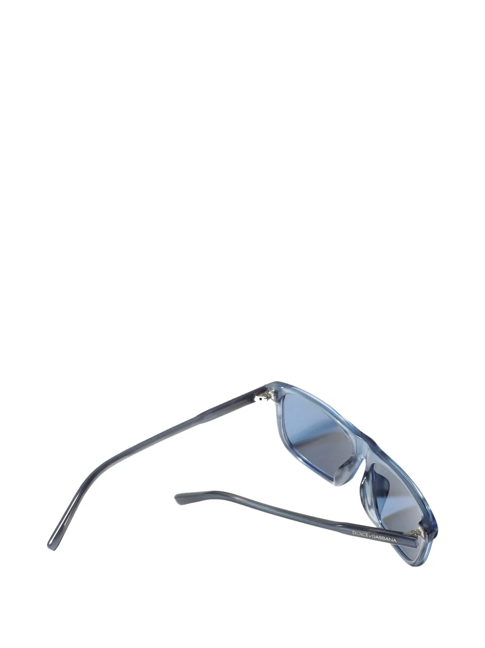 Dolce & Gabbana Kids Zonnebril met rechthoekig montuur Blauw