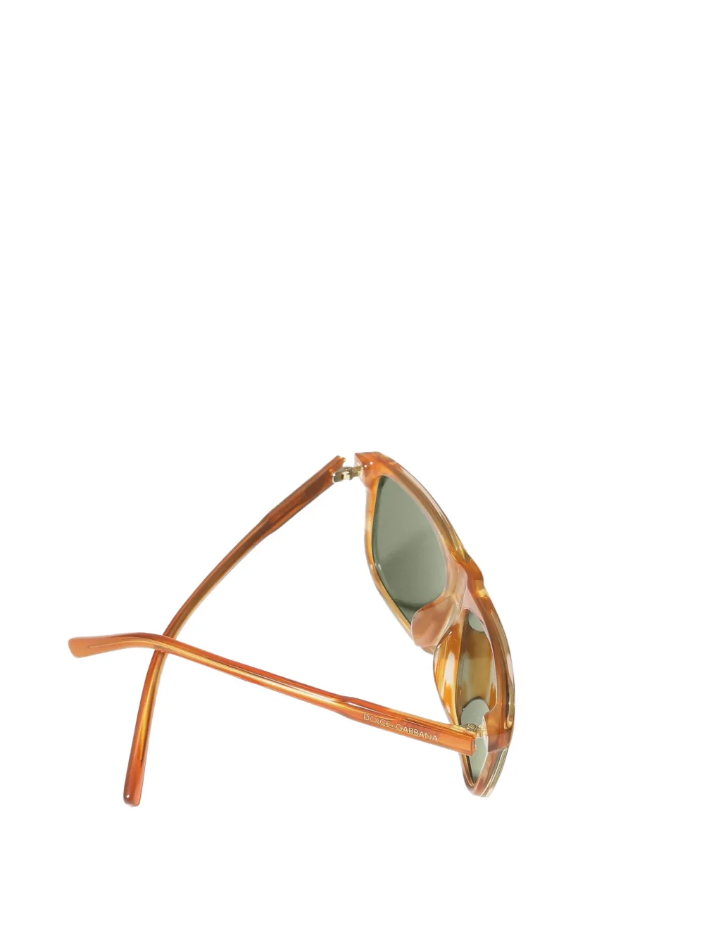 Dolce & Gabbana Kids Zonnebril met rechthoekig montuur Oranje