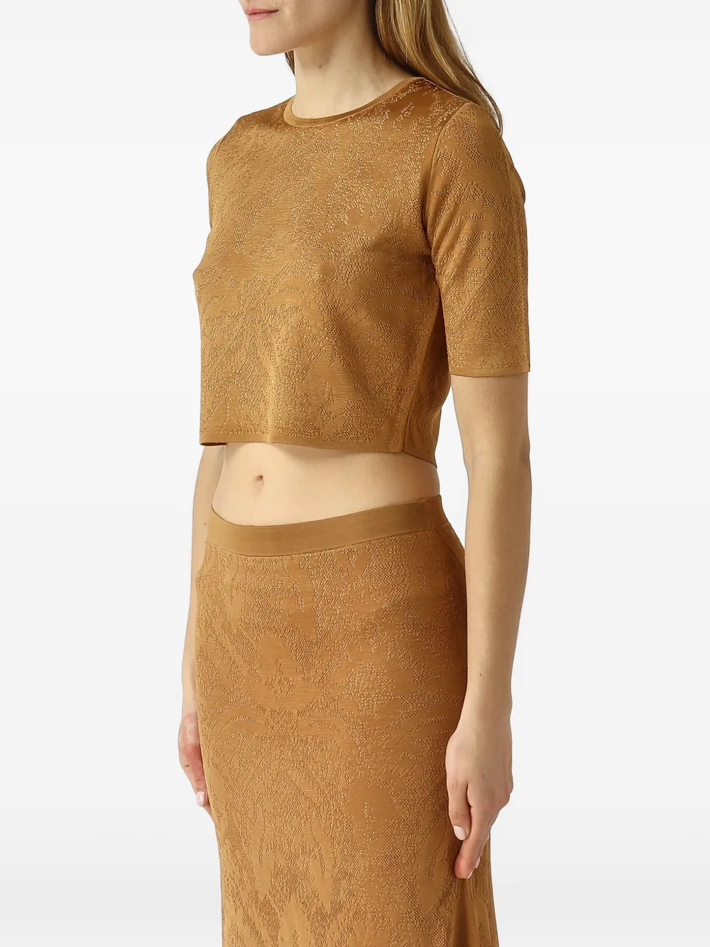TWINSET Gebreide rok met damask patroon Bruin