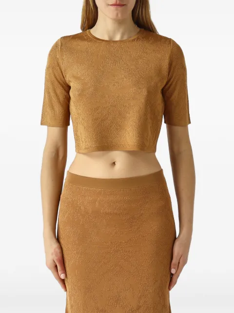 TWINSET falda de tejido calado con motivo damasco