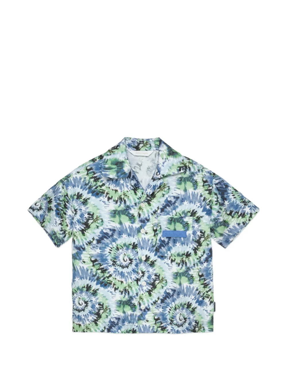 Palm Angels Kids pocket spiral shirt - Blu