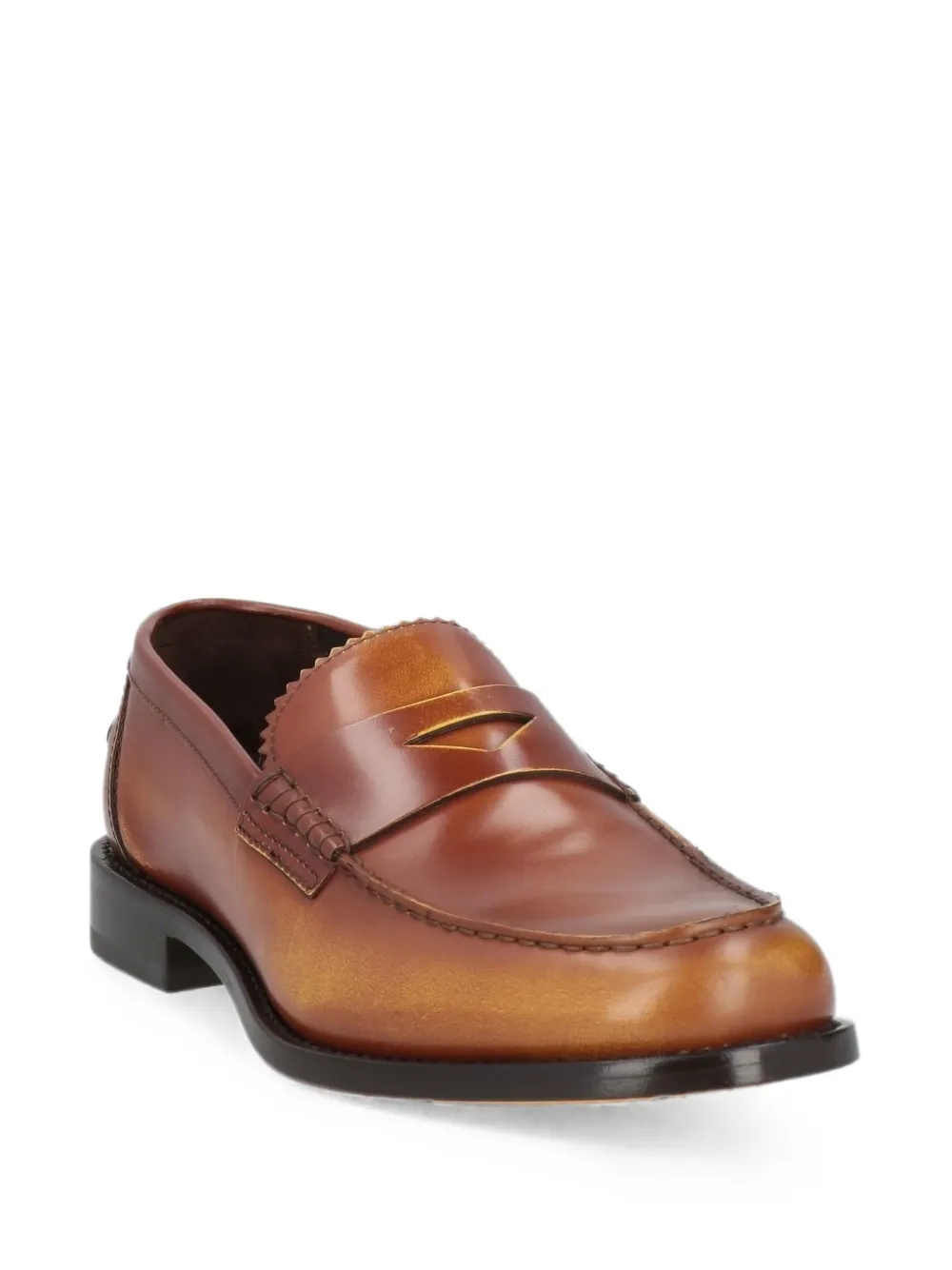 Doucal's leather penny-strap loafers Bruin