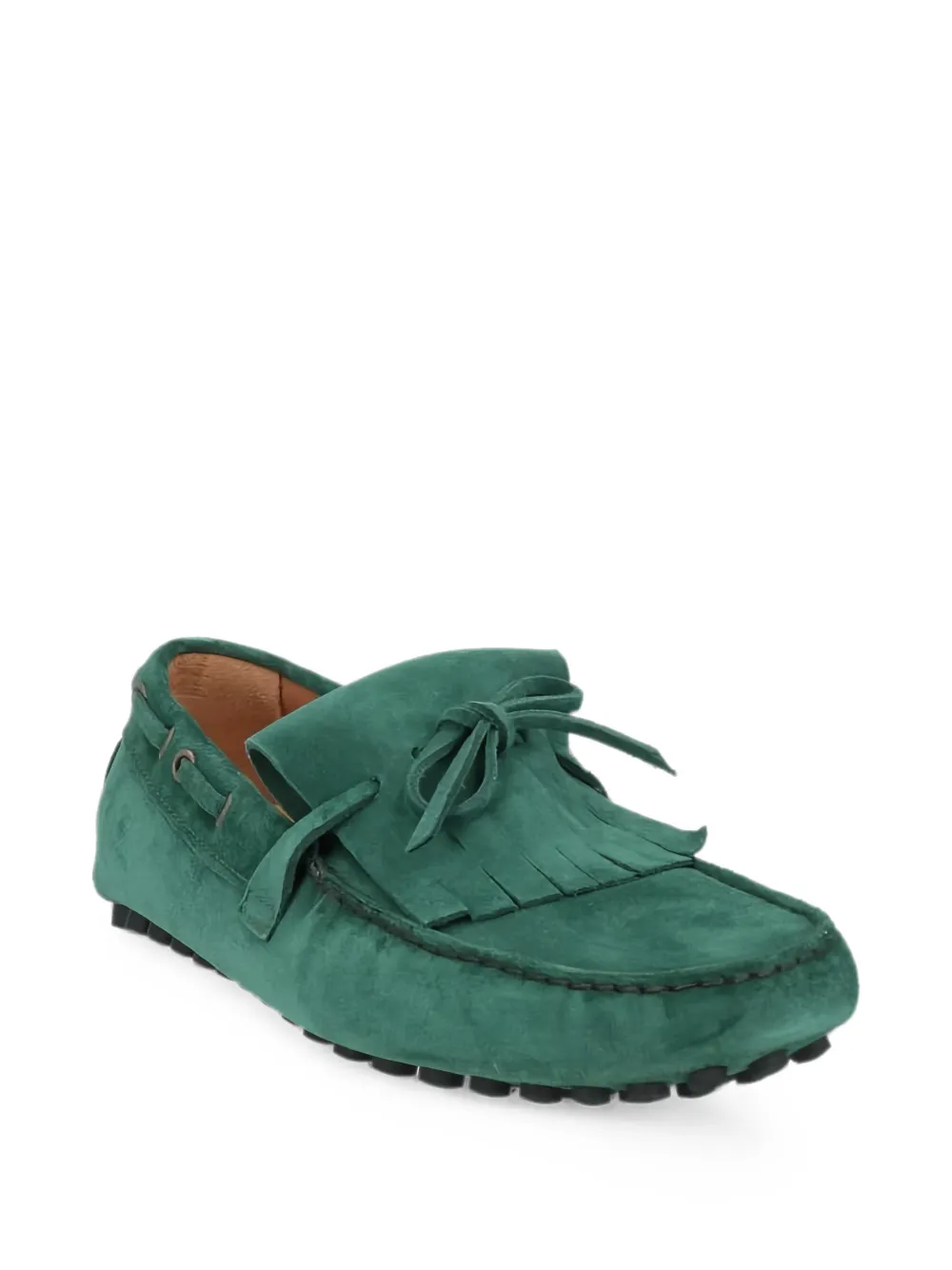 Doucal's fringed suede loafers Groen