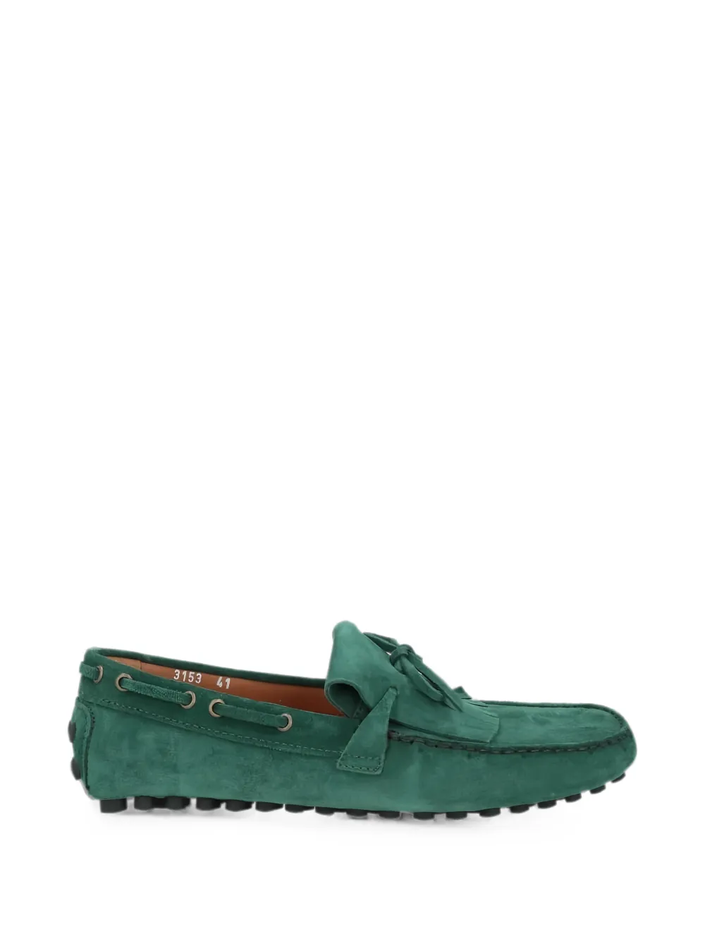 Doucal's fringed suede loafers - Verde