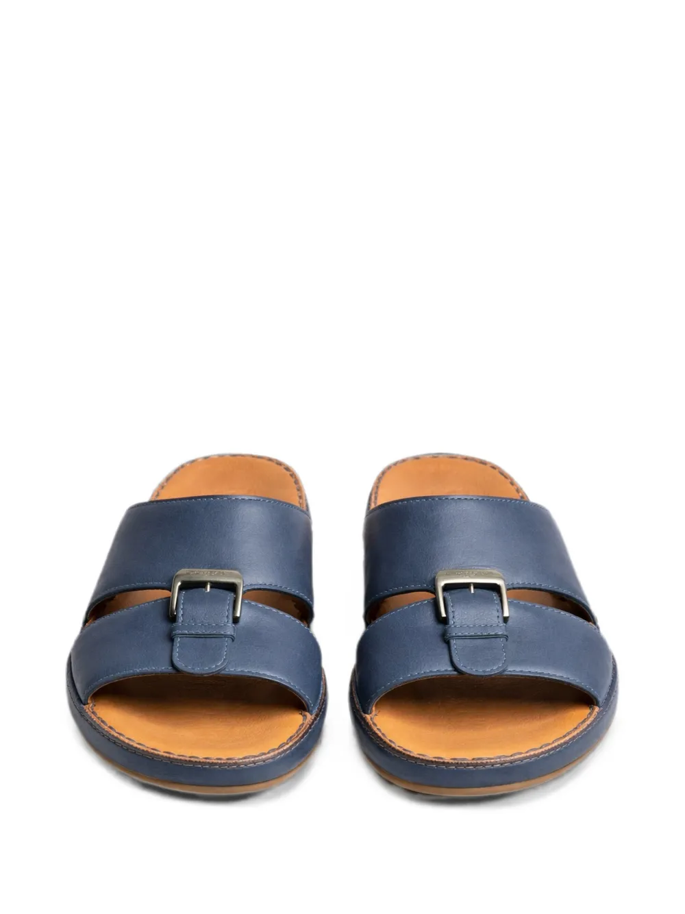 Doucal's buckle-fastening leather sandals Blauw