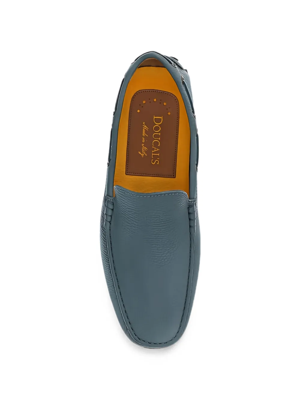 Doucal's grained-leather loafers Blauw