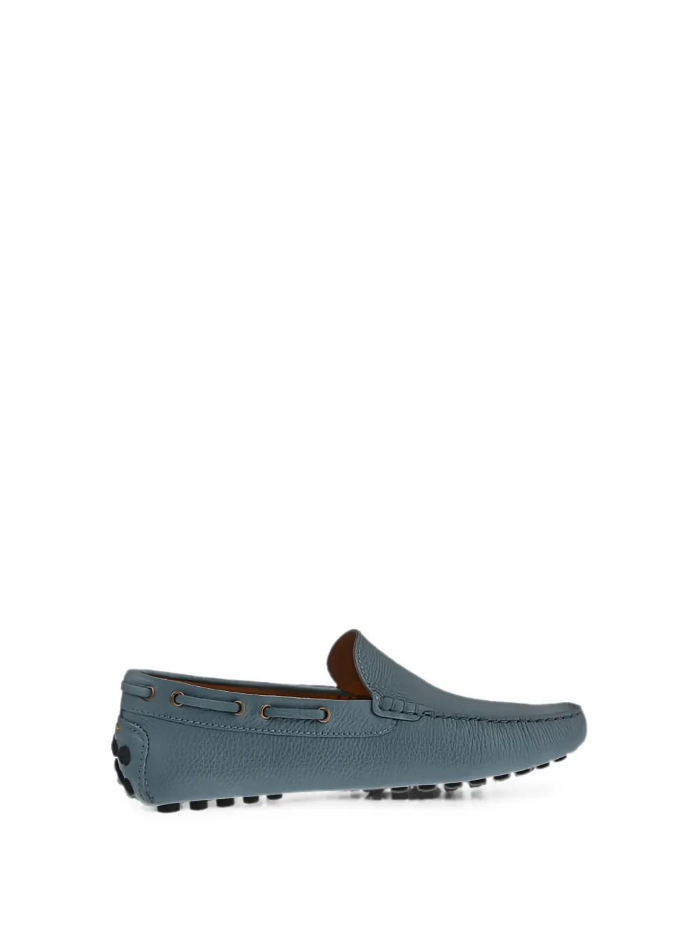Doucal's grained-leather loafers Blauw