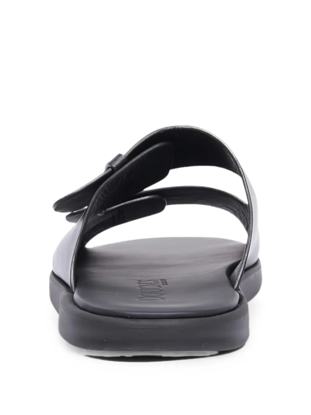Doucal's touch-strap leather sandals Zwart