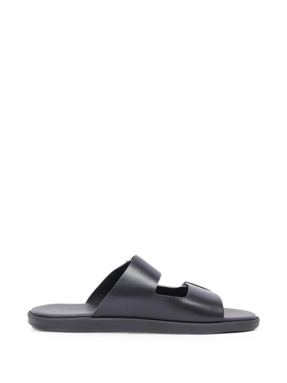 Doucal's touch-strap leather sandals - Schwarz