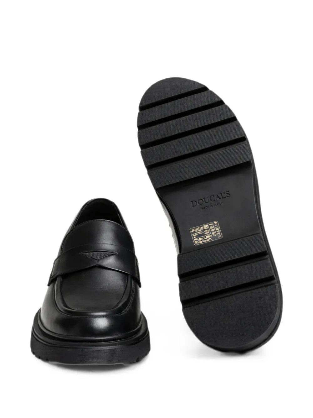 Doucal's leather loafers Zwart