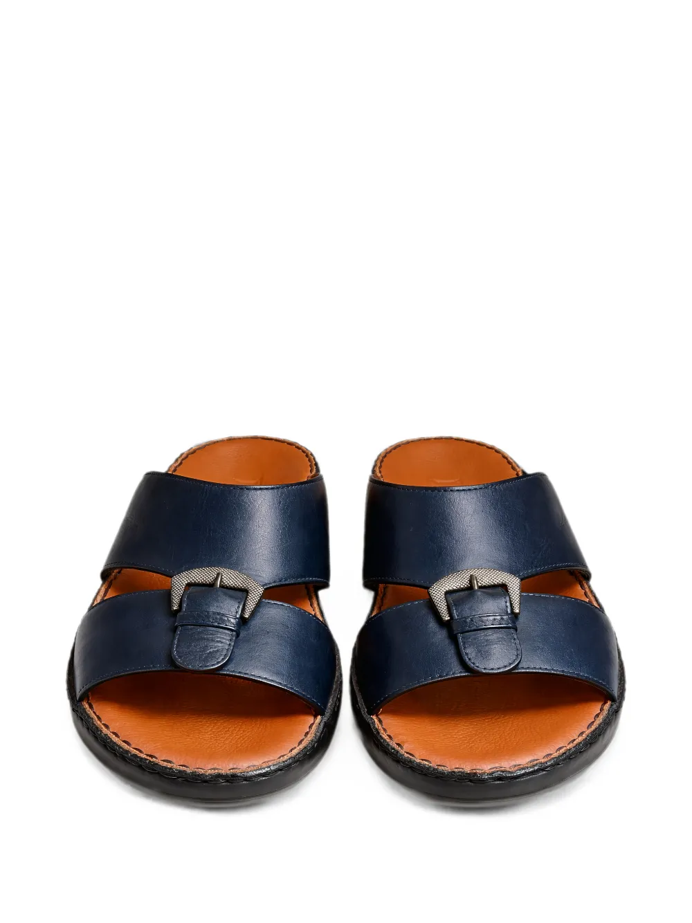 Doucal's buckle-fastening leather sandals Blauw