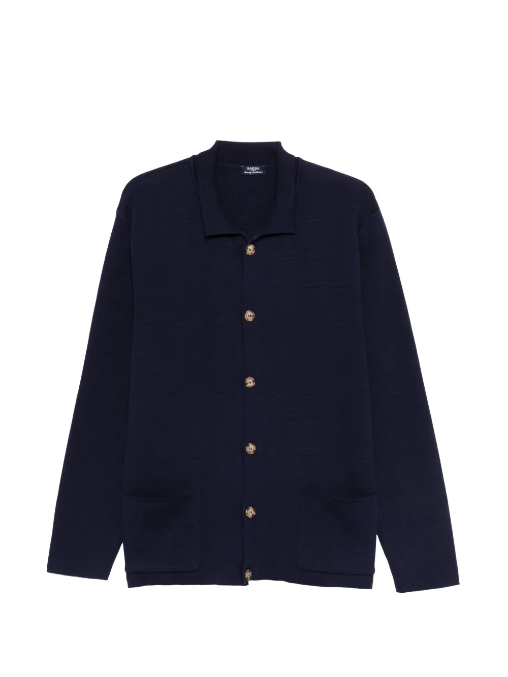 Barba pocket buttoned cardigan - Blu