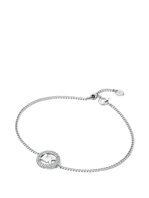 Michael Kors crystal-embellished logo-plaque bracelet