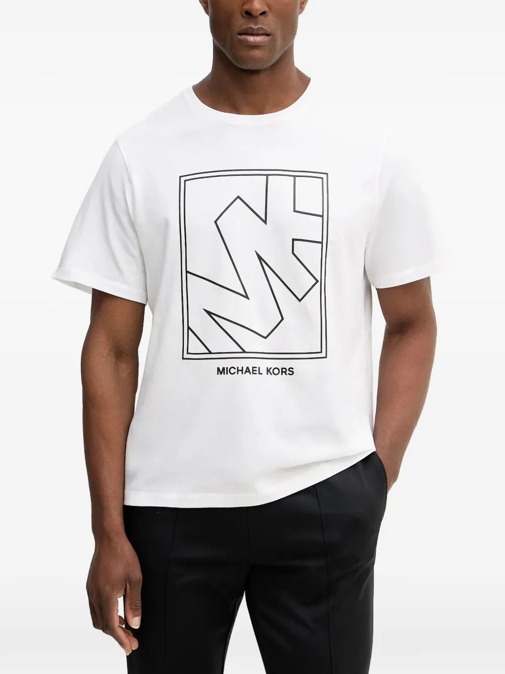 Michael Kors logo-print short-sleeve T-shirt - Bianco