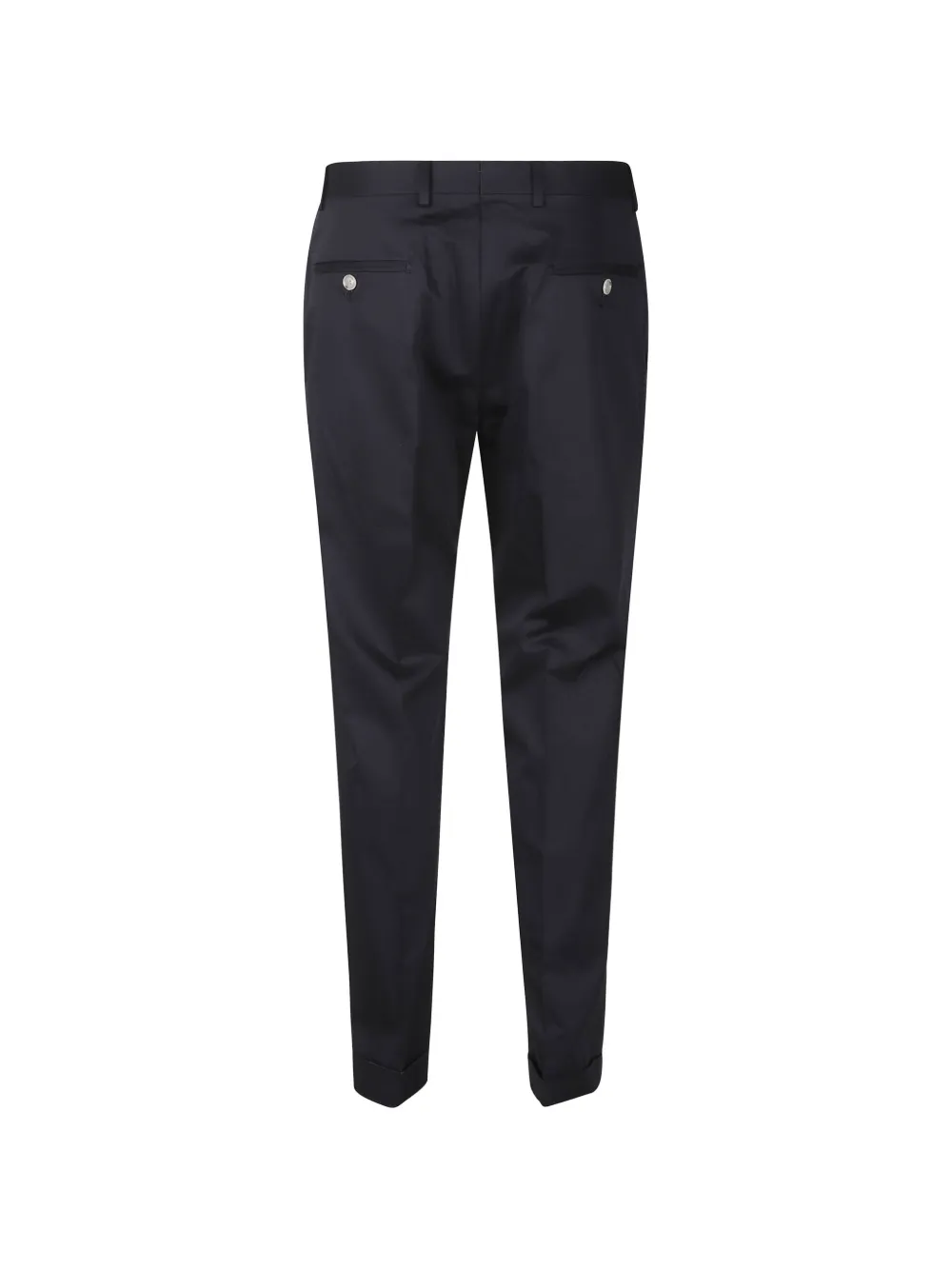 Barba Plooibroek met omgeslagen pijpen Blauw