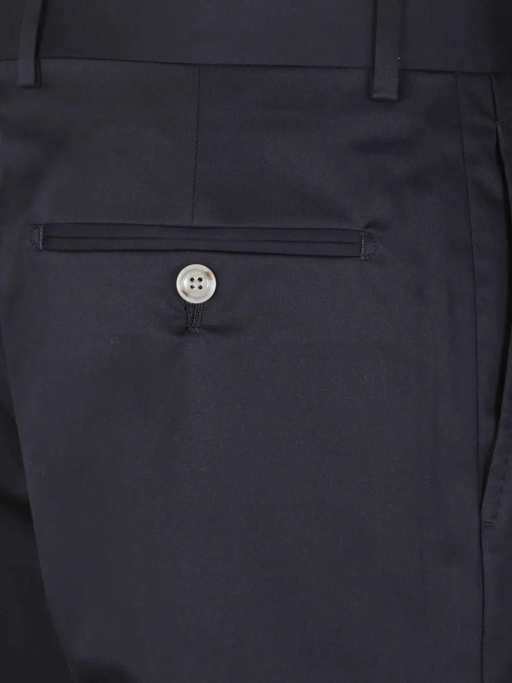 Barba Plooibroek met omgeslagen pijpen Blauw