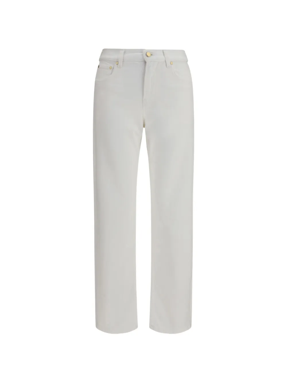 Umit Benan Victoria logo-patch jeans - Bianco