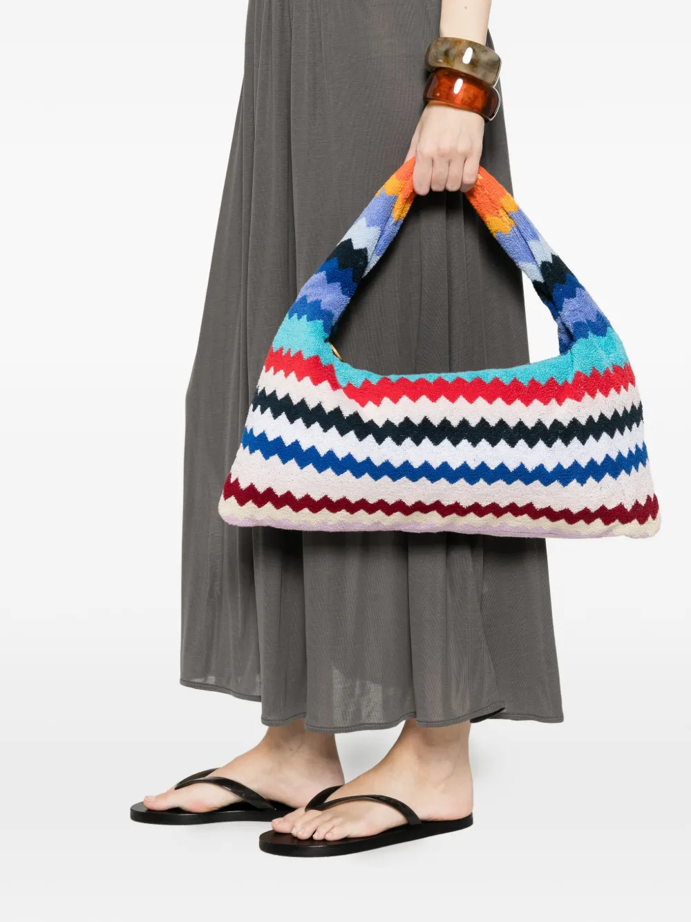  Missoni Chevron-patterned Tote Bag - White 