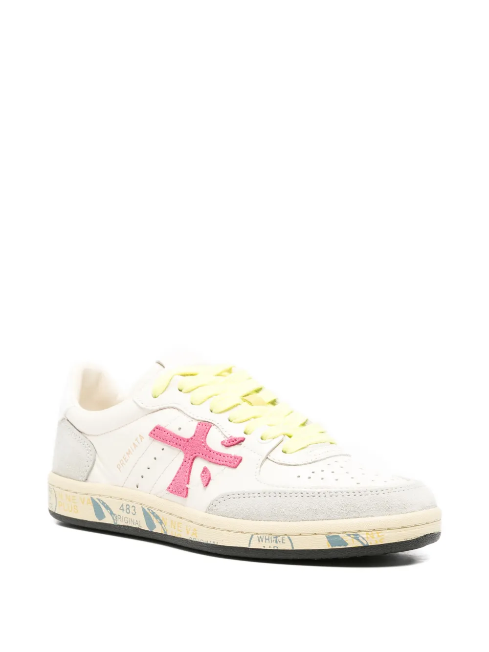 Premiata appliqué BSKTCLAD sneakers Beige